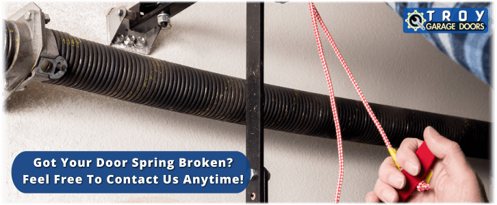 Broken Garage Door Spring Troy